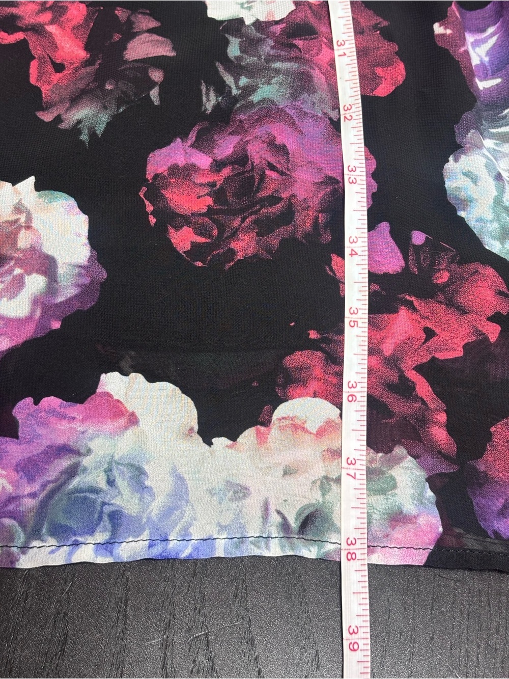 Torrid Floral Tiered Skirt Black Purple Pink Dark Romantic Ruffle Whimsigoth - Picture 10 of 10